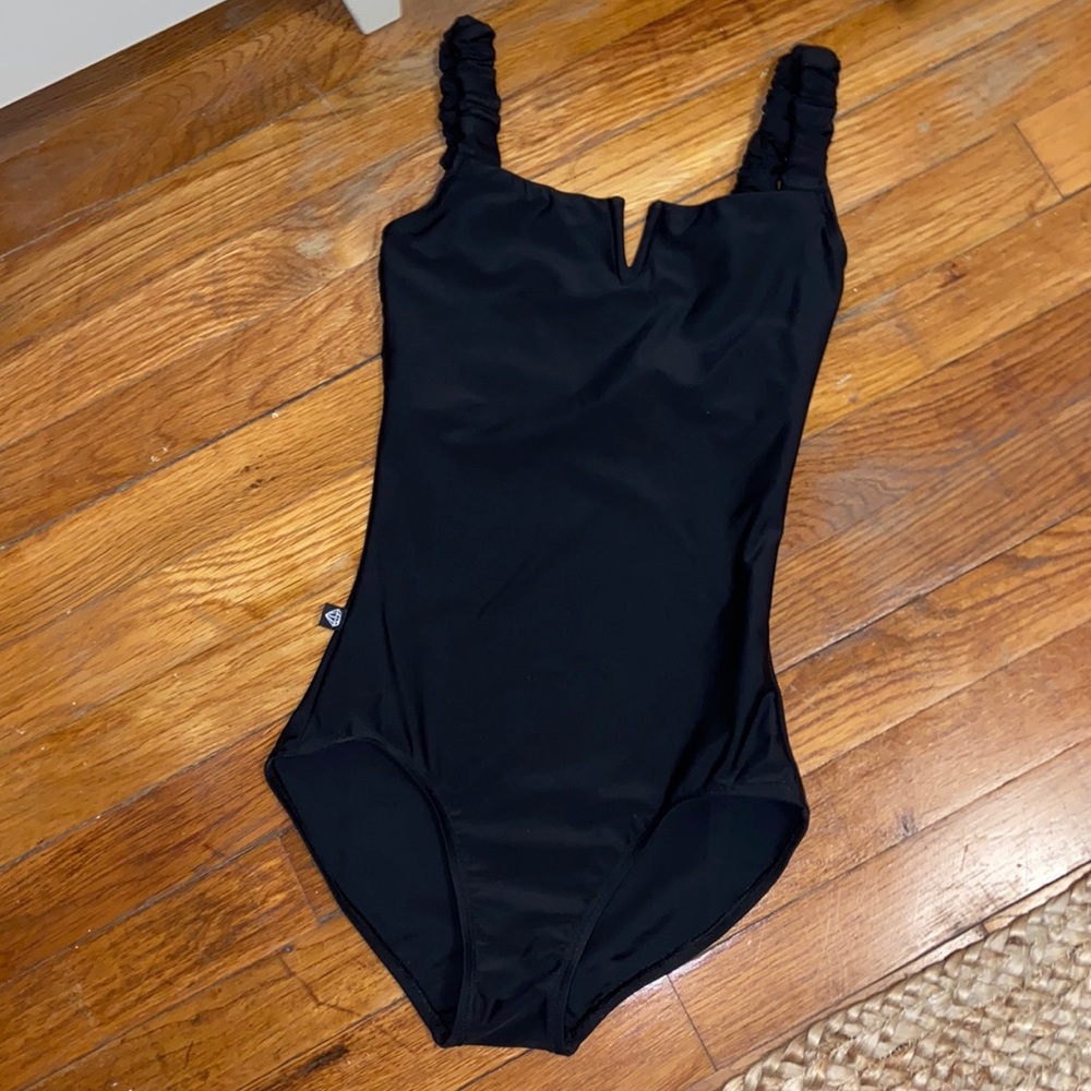 JuleDancewear Ballet Leotard Ruffle Straps V Neck
